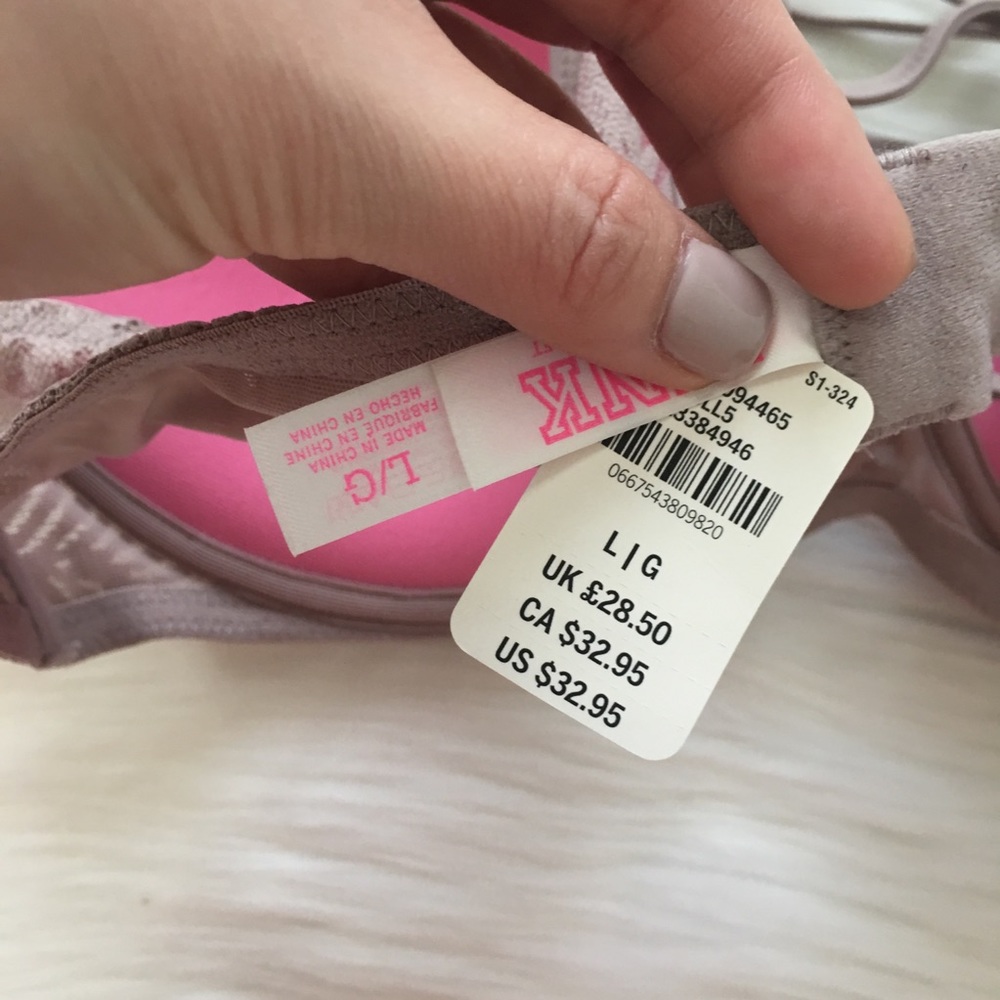 SOLD VS Pink Push Up Bralette Size Large - Picture 4 of 4